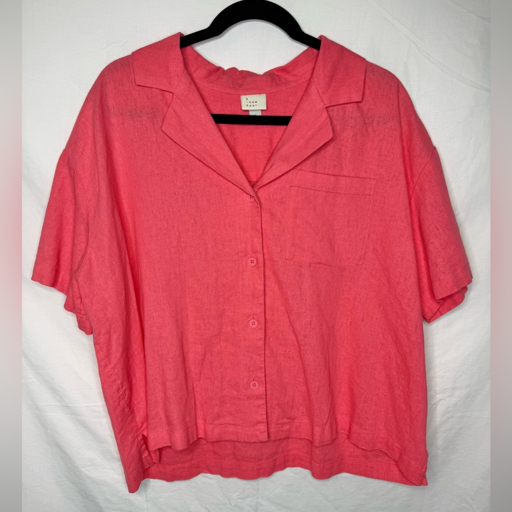a new day Coral Button-Down Shirt